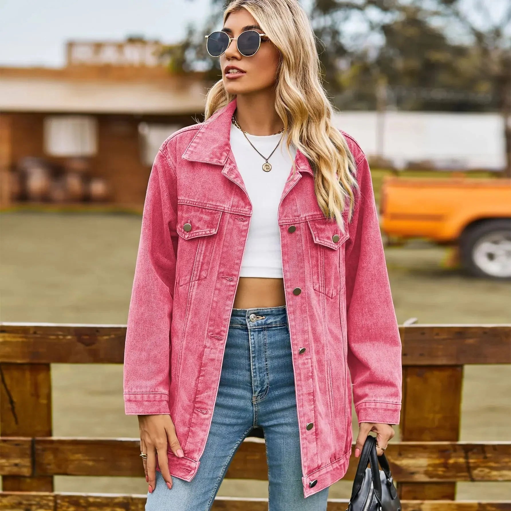 Ravelle | Giacca Jeans Oversize Donna Casual