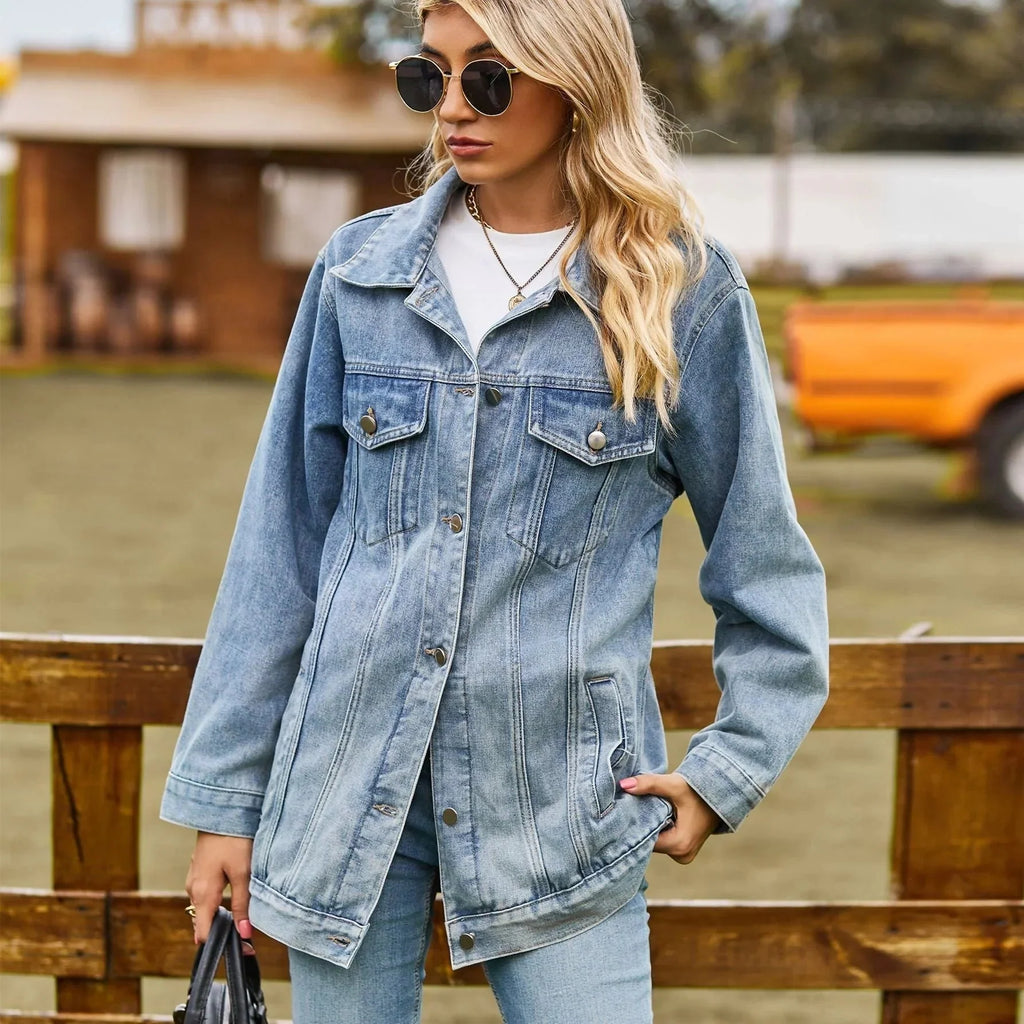 Ravelle | Giacca Jeans Oversize Donna Casual
