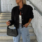 Cirella | Giacca Bomber Donna Corta con Tasche Cargo