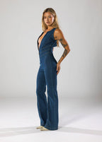 Velaris | Elegante tuta da donna in jeans con gamba larga
