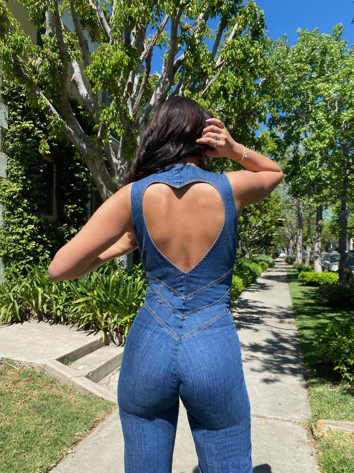 Velaris | Elegante tuta da donna in jeans con gamba larga