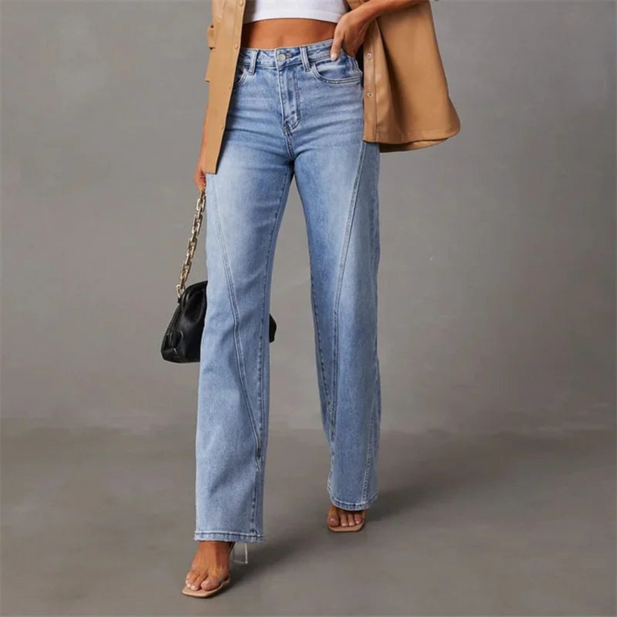 Kaia | Jeans da donna a vita alta con taglio dritto