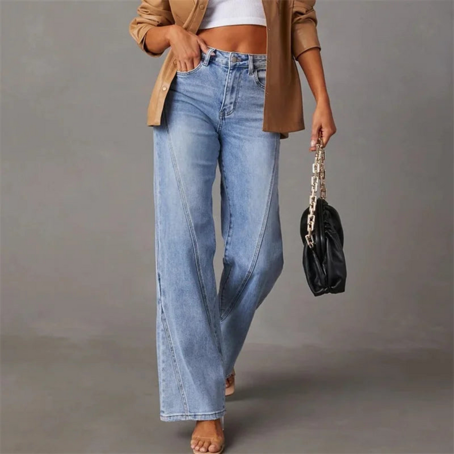 Kaia | Jeans da donna a vita alta con taglio dritto