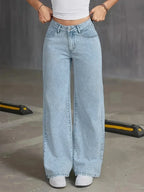Liora | Jeans Donna a Vita Alta a Gamba Larga