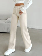 Amara | Pantaloni Donna a Vita Alta a Gamba Dritta