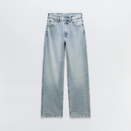 Vesira | Jeans donna azzurri con gamba dritta e vita alta