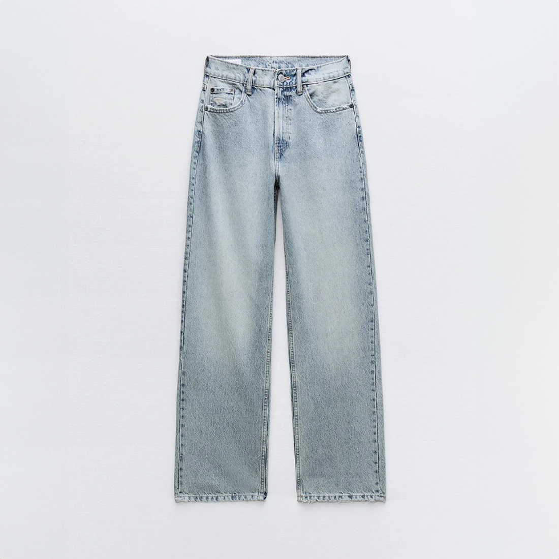 Vesira | Jeans donna azzurri con gamba dritta e vita alta