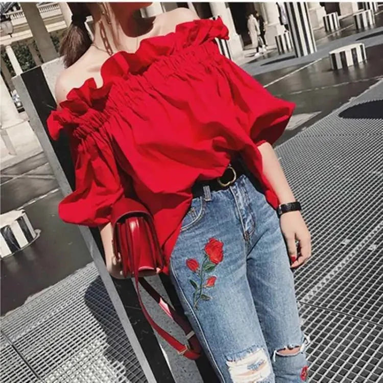 Zoey | Blusa Estiva Spagnola Arricciata